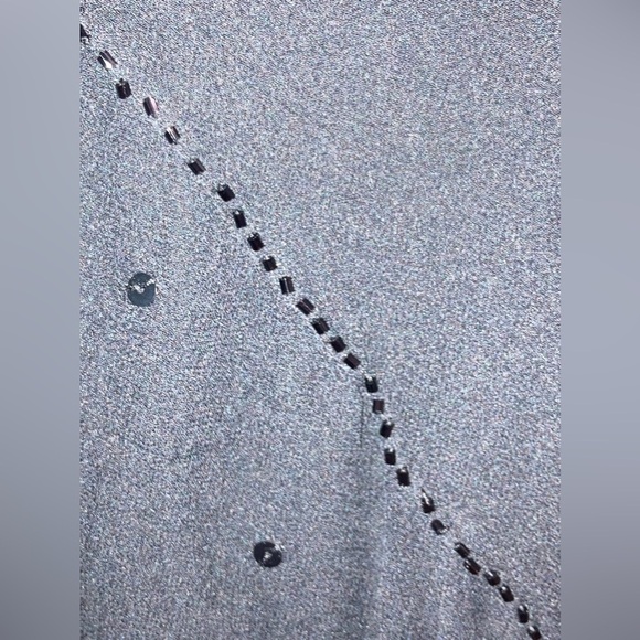 John Paul Richard Black/White Sleeveless Embroidered Beaded/Sequin Top Size S - Picture 6 of 8